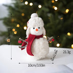 Plush Knitted Christmas Snowman Doll Ornament