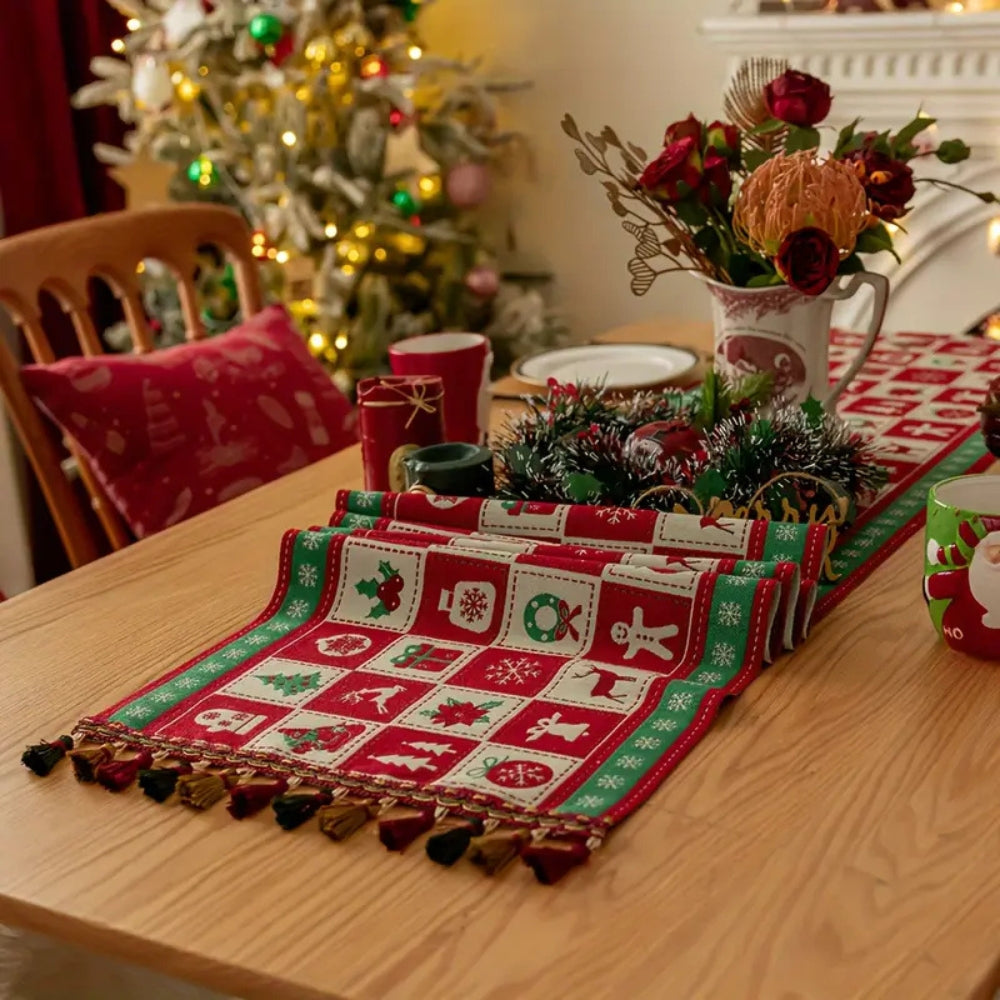 Festive Charm Holiday Table Runner