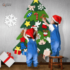TreeJoy Craft Christmas Tree – Creative DIY Felt Tree for Kids with 25 Decorations