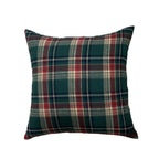 Red Green Plaid Christmas Throw Pillow