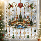 Handmade Christmas Stained Glass Window Hanging