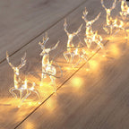 ReindeerGlow - 1.5M LED Christmas reindeer string lights for festive cheer