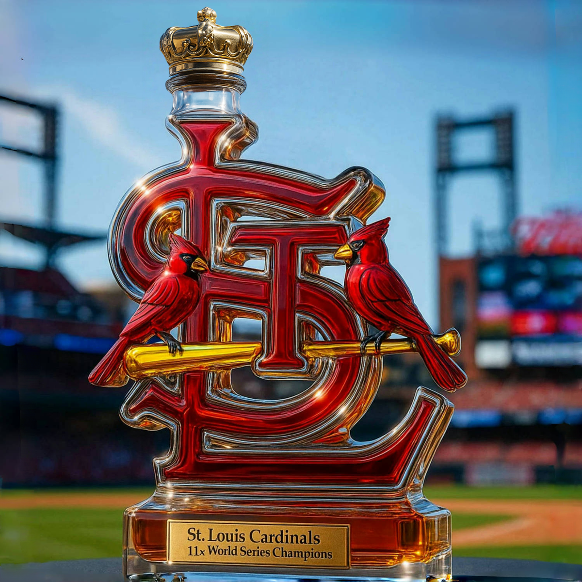 St. Louis Cardinals Whiskey Bottle