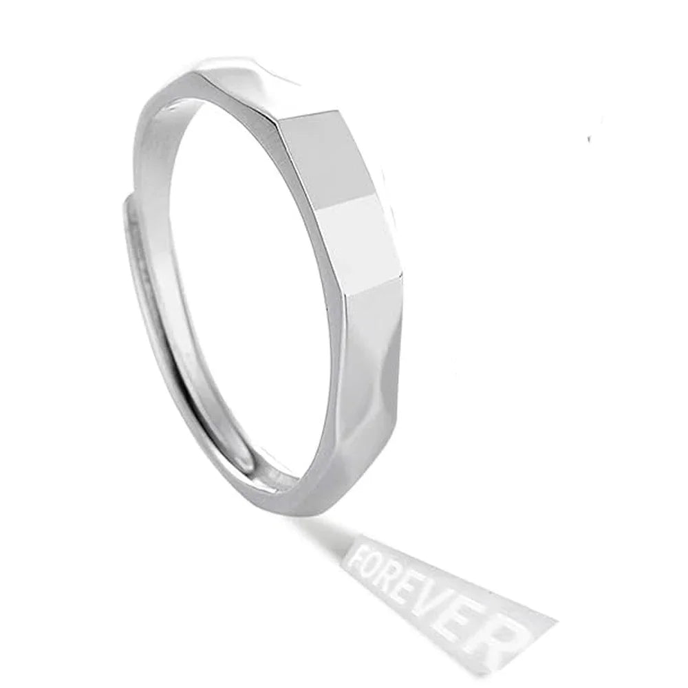 Adjustable Light Sculptured Couple Rings