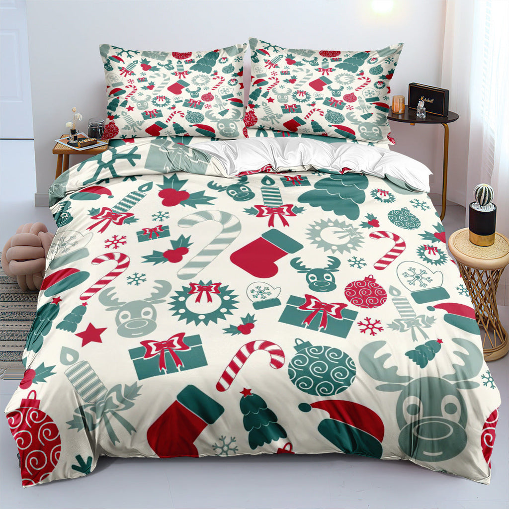 Christmas Series Duvet Three-piece Set