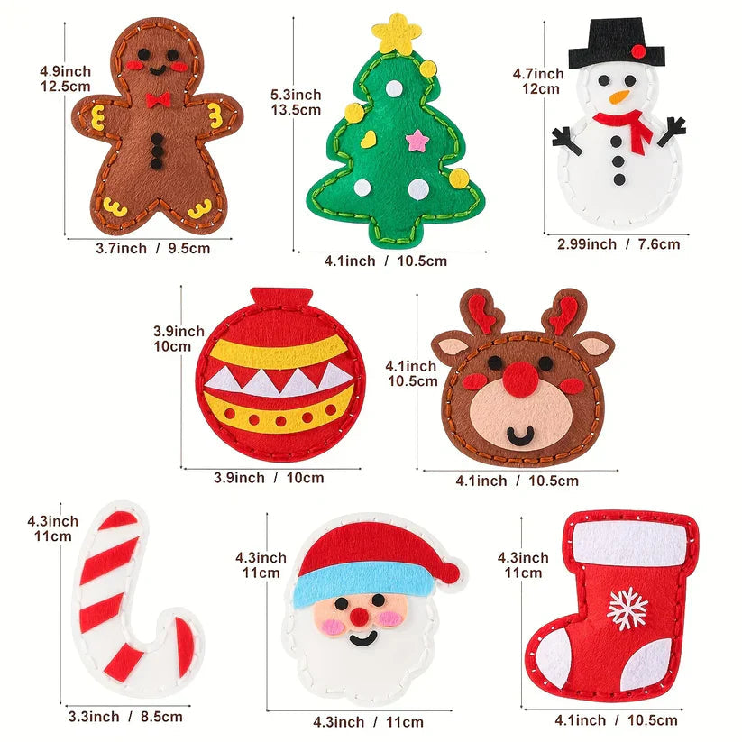Safe DIY Felt Christmas Sewing Set