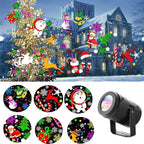 LED Christmas Projector Snowflakes Light Show – Waterproof Outdoor Lamp with 16 Patterns