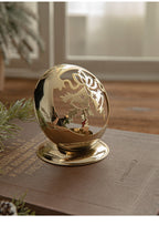 Golden Projection Iron Art Christmas Lantern