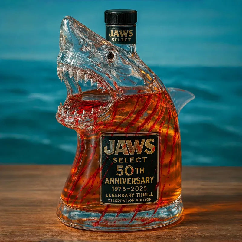 Shark Jaws Anniversary Whiskey Bottle
