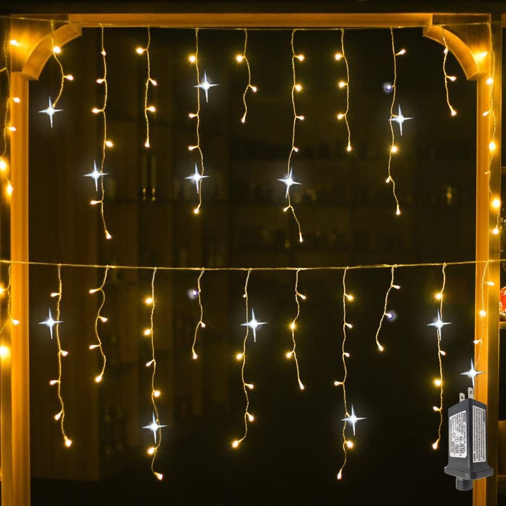 GlowCurtain LED String Lights | Outdoor Lighting for Parties | Warm White | Perfect Decoration for Events