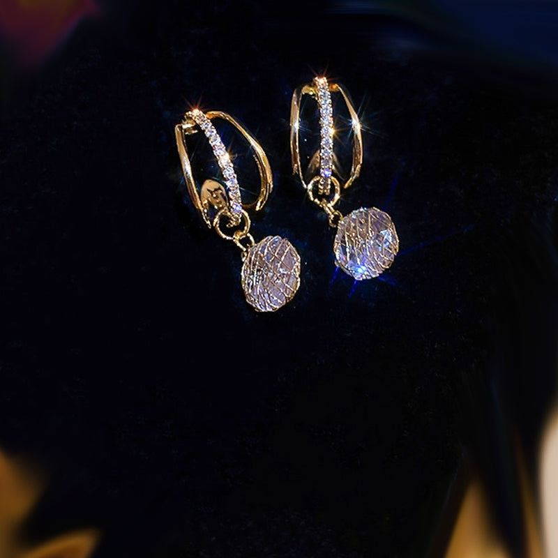 Fashion Diamond Crown Earrings