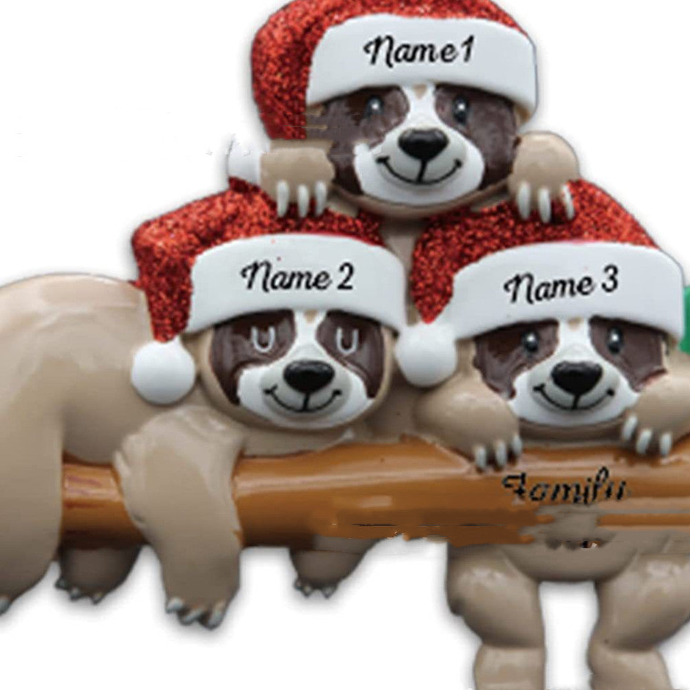 Acrylic Personalized Family Christmas Ornament w.Koala Bears; One for each family member