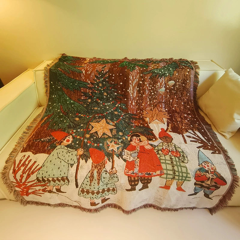 Christmas Tapestry Woven Sofa Full Cover