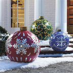 Inflatable Christmas Ball Outdoor Decoration 60cm – Weather Resistant PVC Christmas Decoration