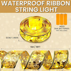 Ribbon Christmas tree decorative lights