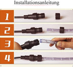LED light tube IP44 with timer 10m-50m