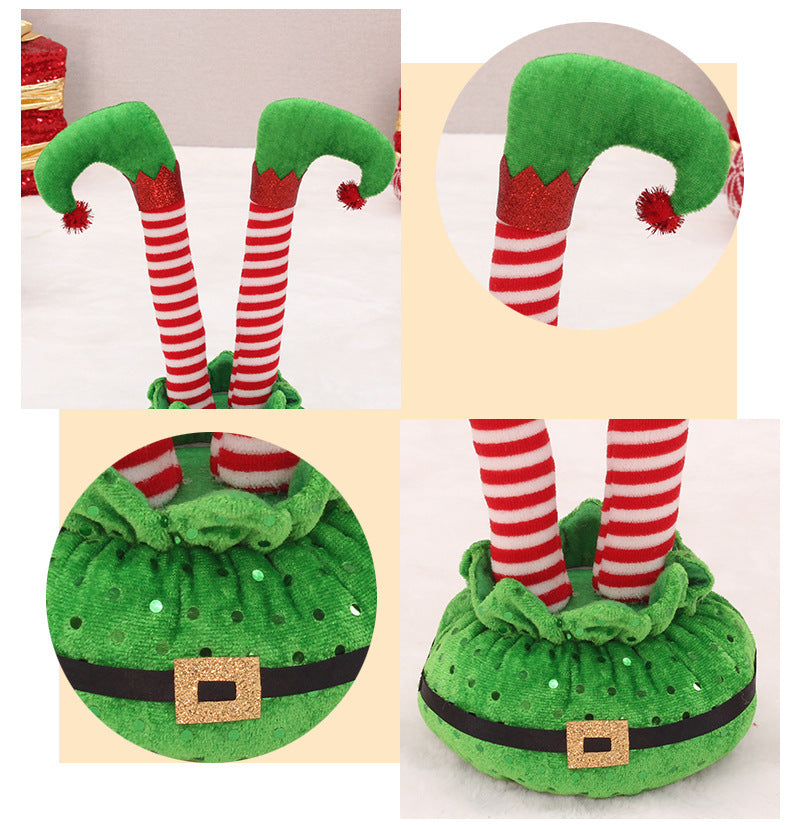 Grinch Thief Elf Legs Holiday Ornament