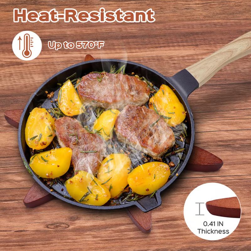 High quality heat resistant natural wood placemats and coasters