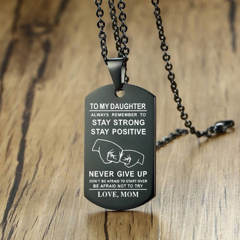 English Alphabet Stainless Steel Necklace