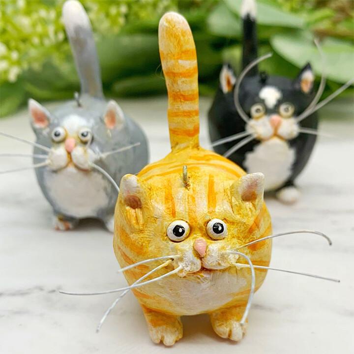 Handmade, Unique Cat Christmas Ornament