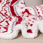 Christmas Double Layer Sherpa Flannel Blanket