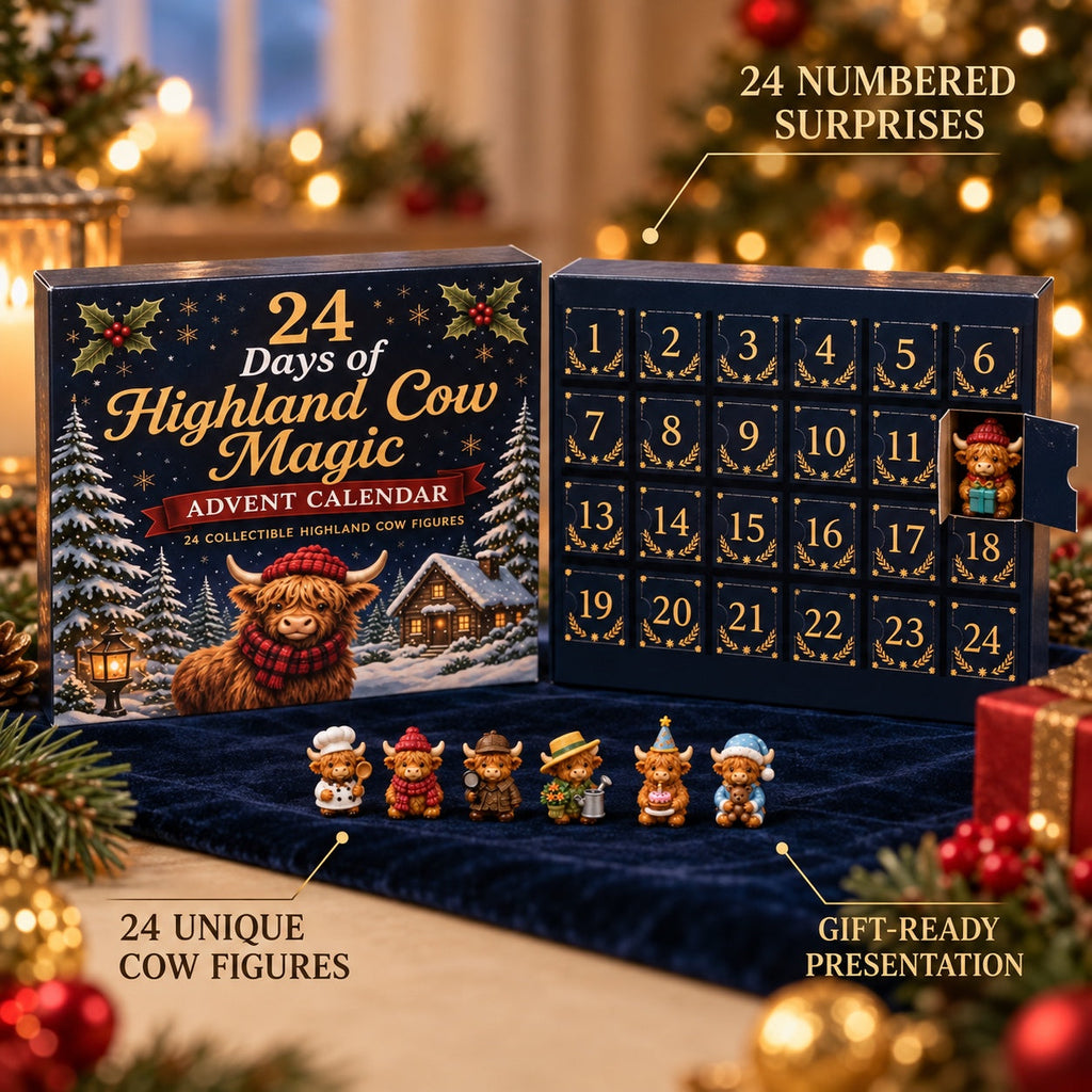 Scottish Highlander Advent Calendar 2026 - 24 Collectible Figurines