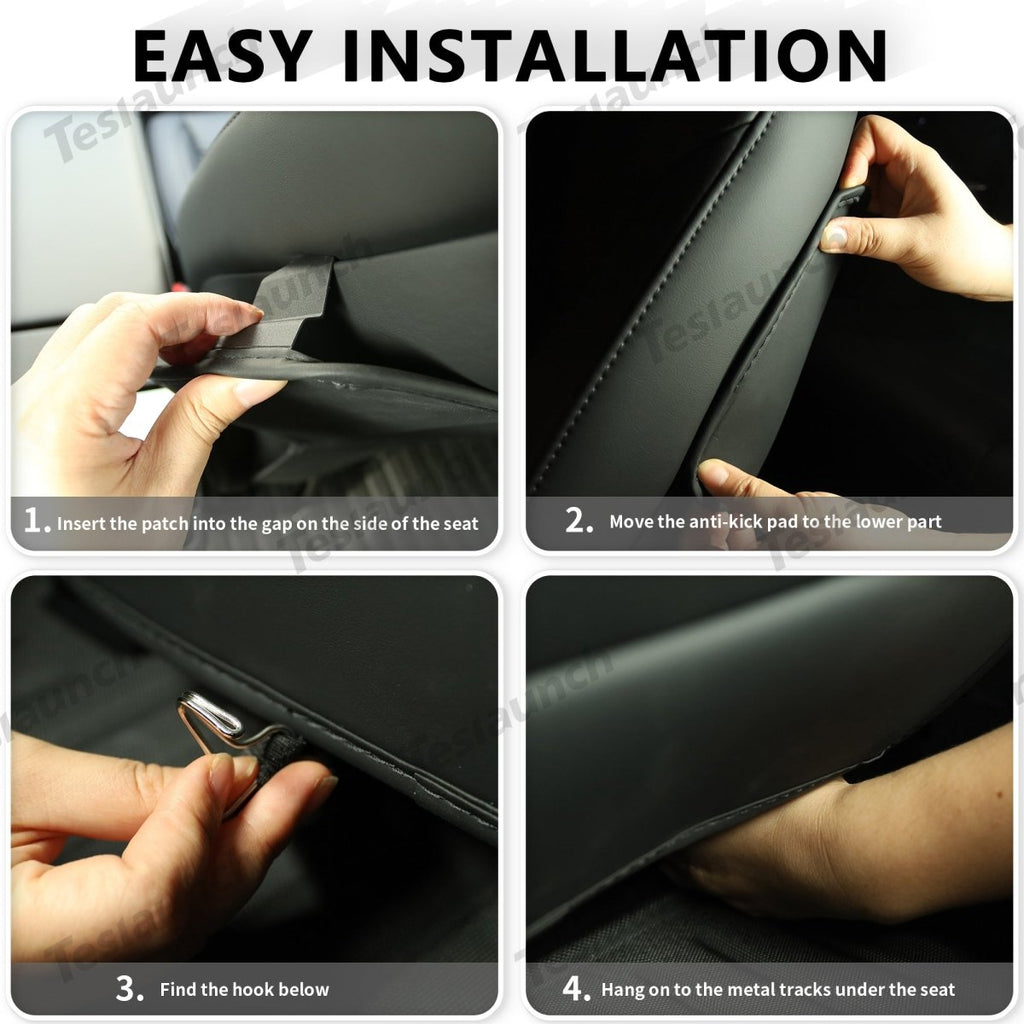 Seat Back Anti Kick Protectors Cover Mats Semi-Surrounded Seatback Pad for Tesla 2024+ Model 3 Highland