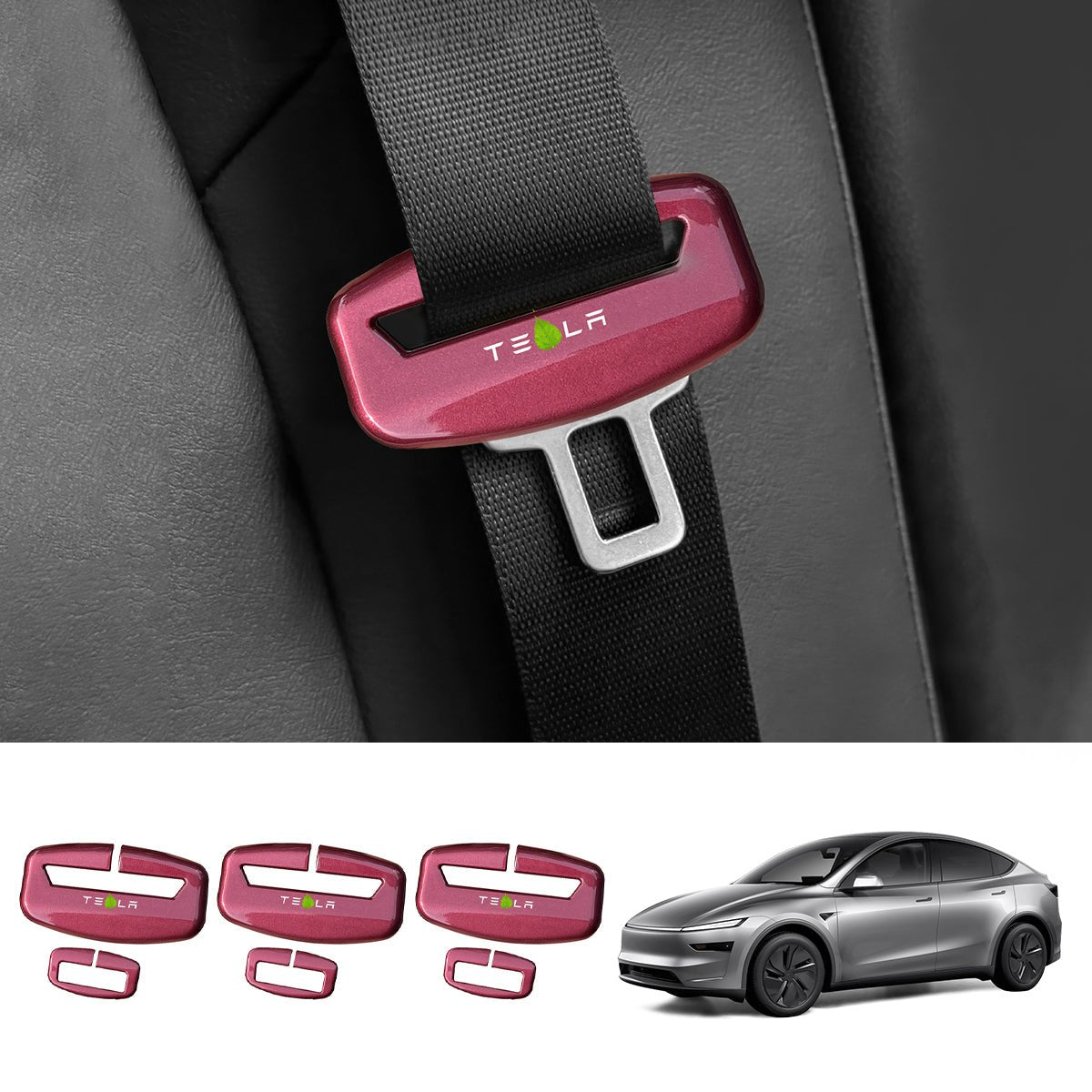 Seat Belt Buckle Cover Set for Tesla Model Y Juniper 2025+