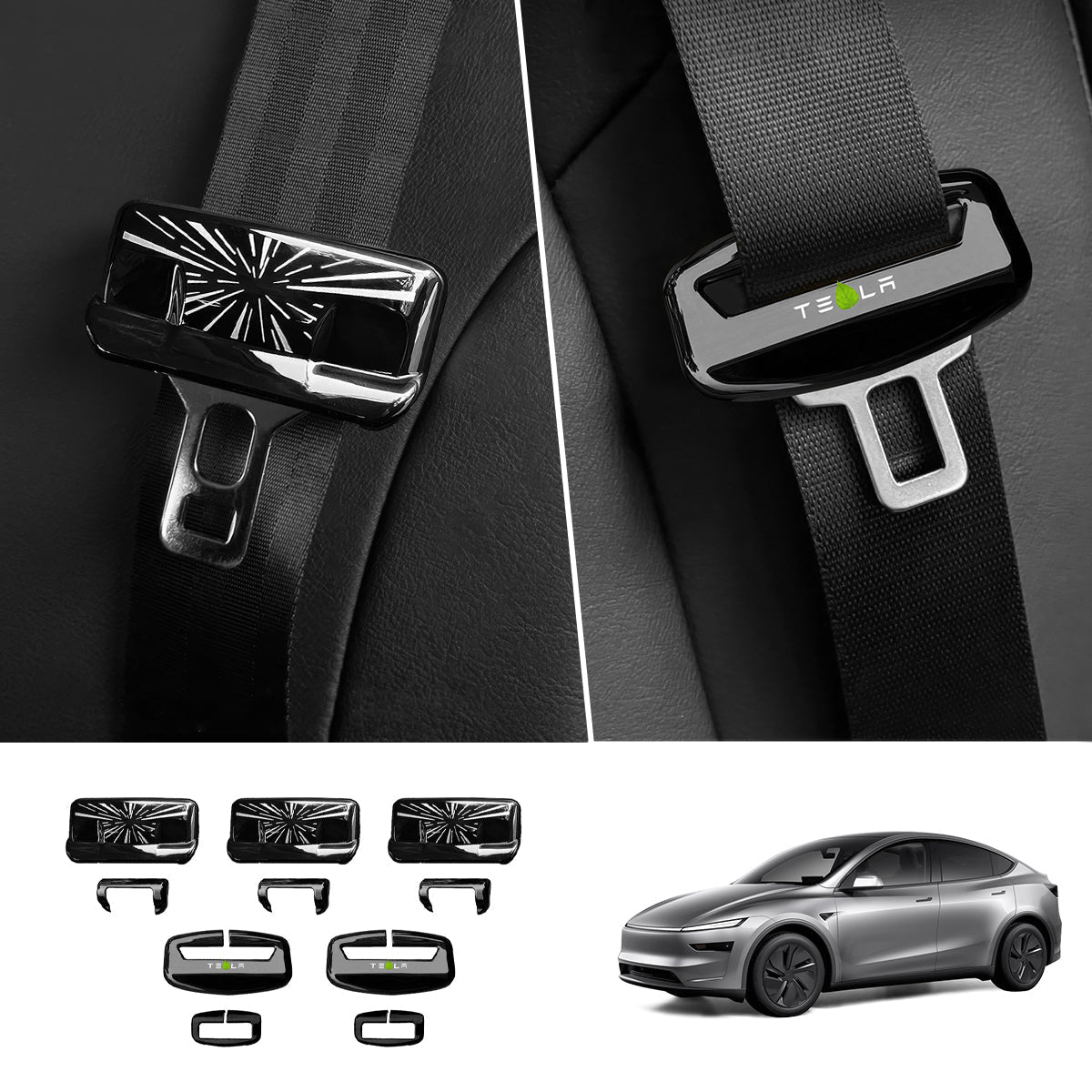 Seat Belt Buckle Cover Set for Tesla Model Y Juniper 2025+