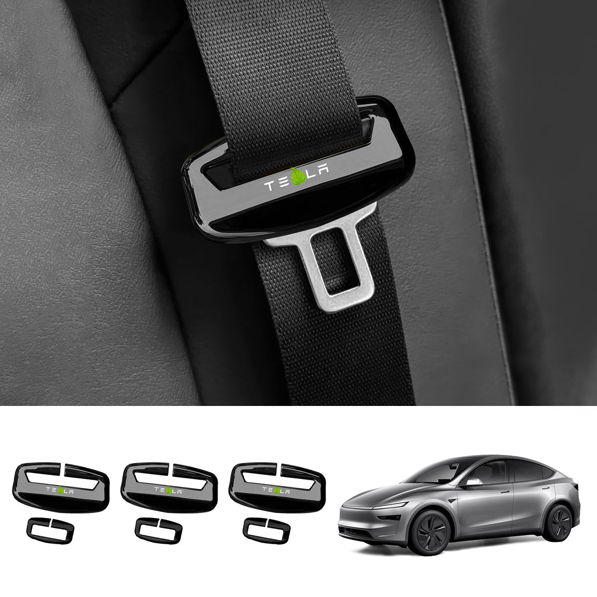 Seat Belt Buckle Cover Set for Tesla Model Y Juniper 2025+