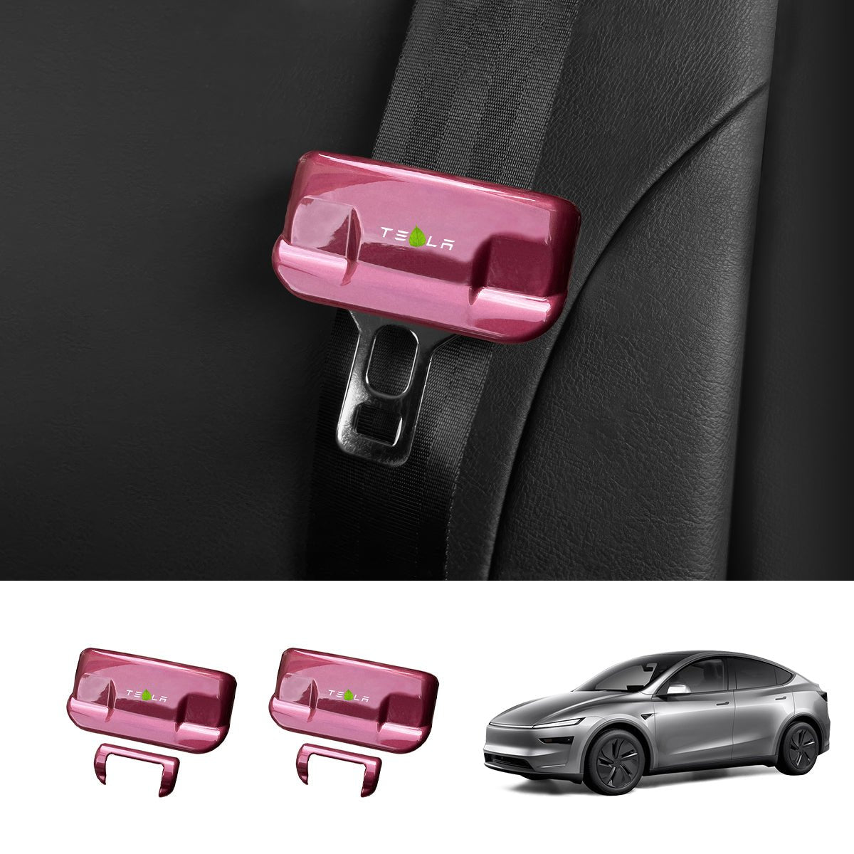 Seat Belt Buckle Cover Set for Tesla Model Y Juniper 2025+