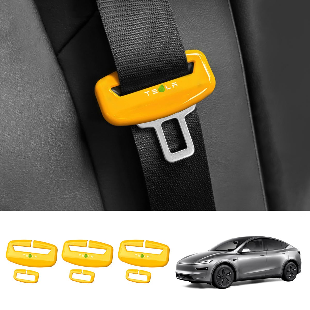 Seat Belt Buckle Cover Set for Tesla Model Y Juniper 2025+