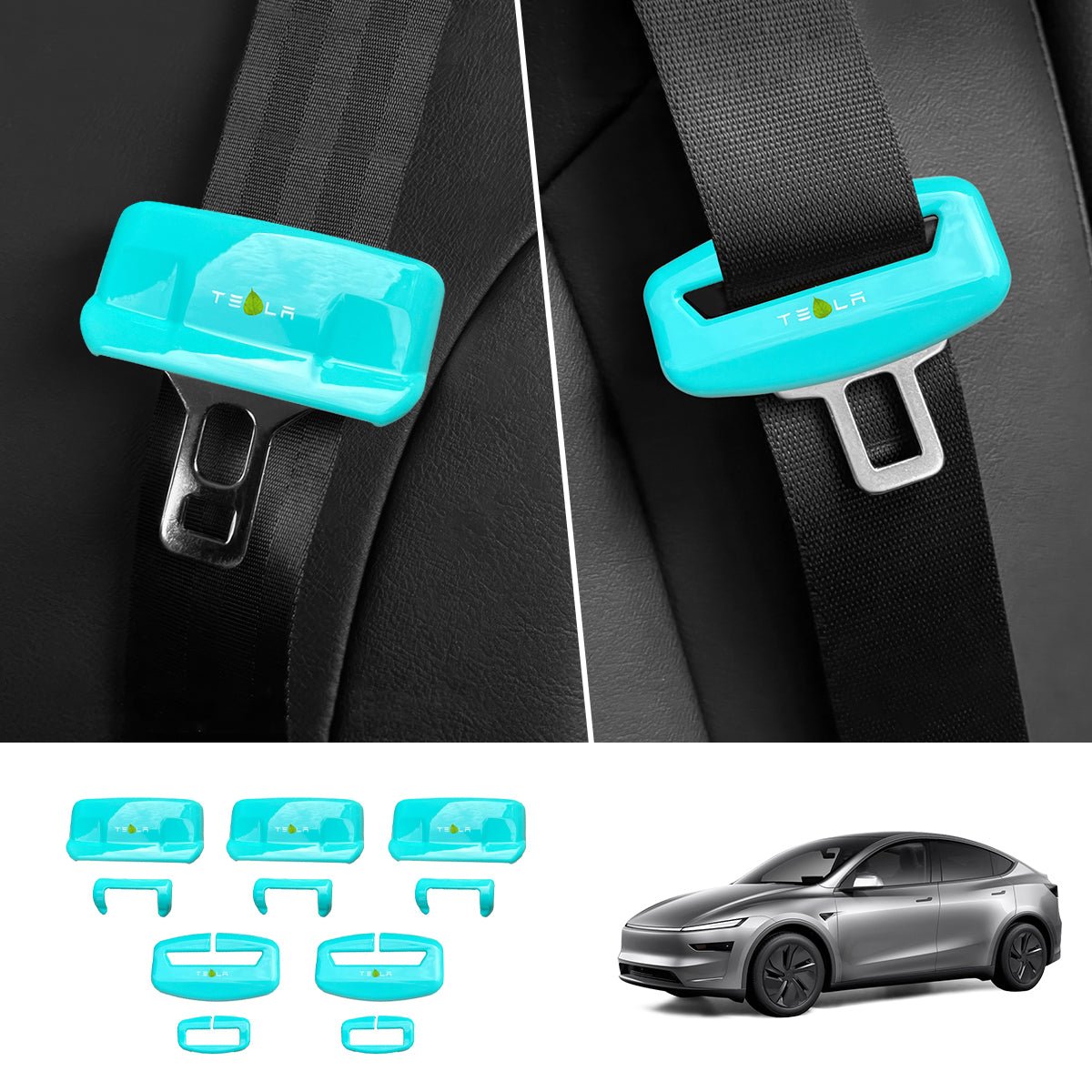 Seat Belt Buckle Cover Set for Tesla Model Y Juniper 2025+