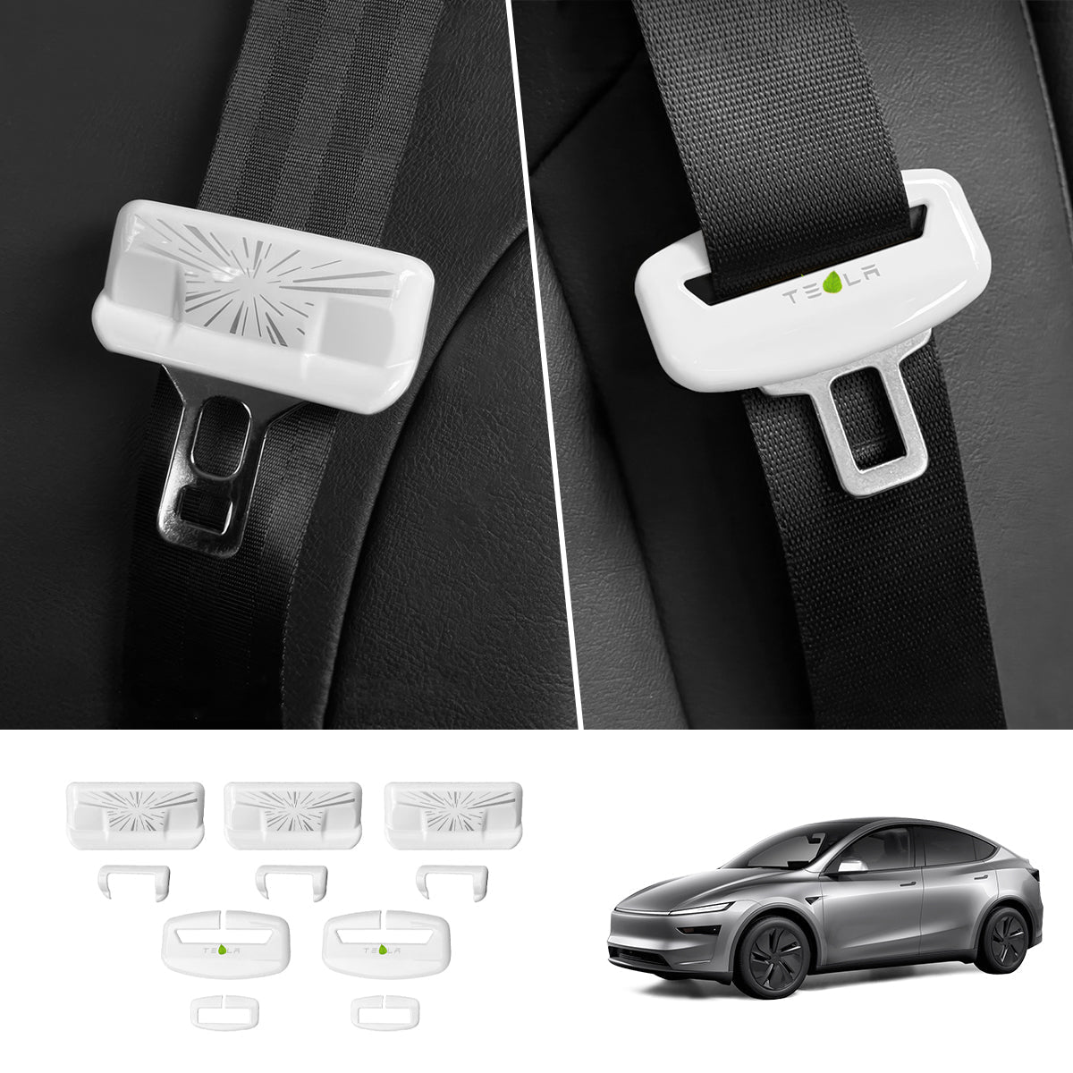 Seat Belt Buckle Cover Set for Tesla Model Y Juniper 2025+