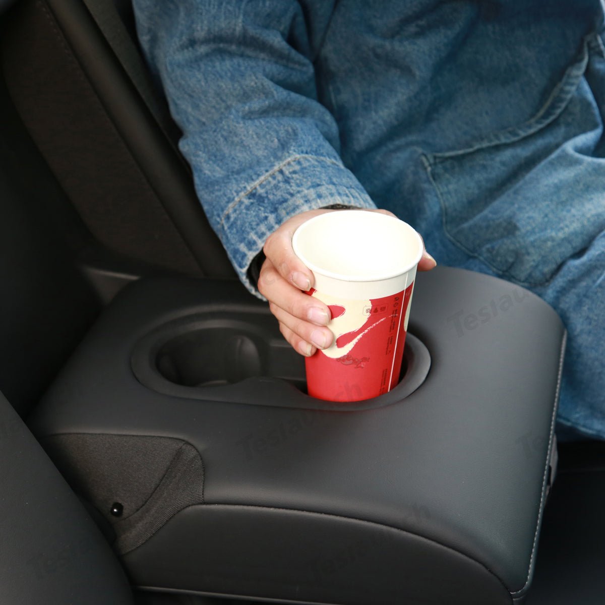 Seat Rear Non-slip Silicone Cup Holder Insert  For Tesla Model Y Juniper 2025+