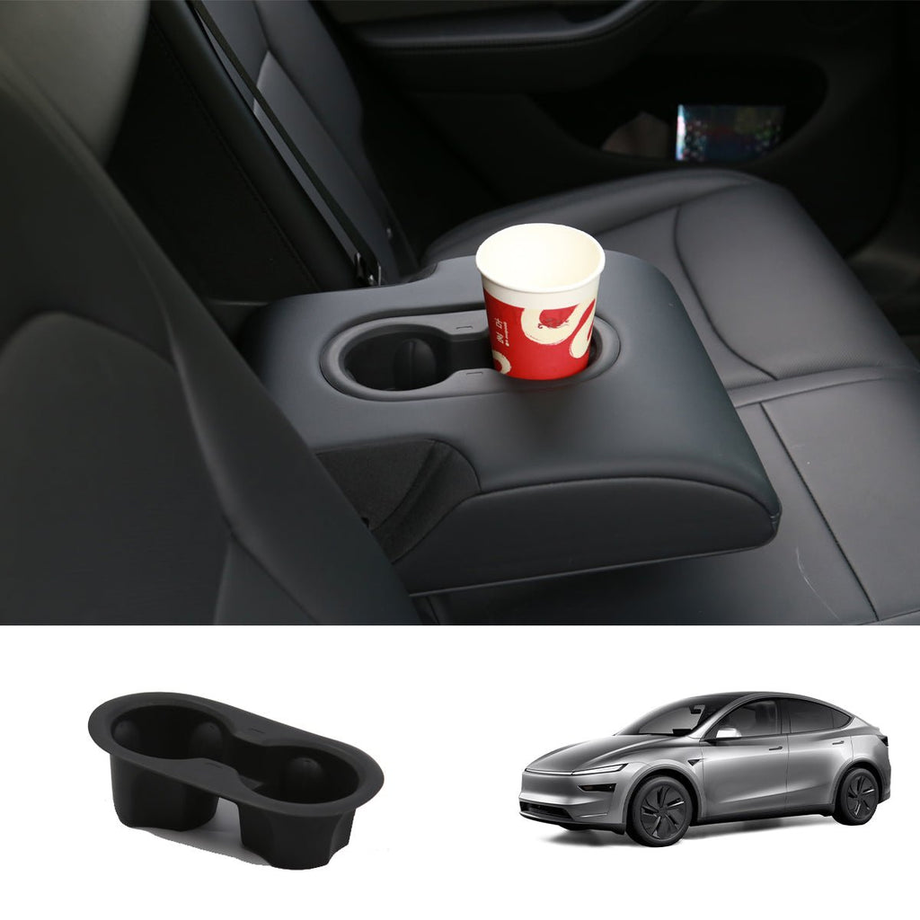 Seat Rear Non-slip Silicone Cup Holder Insert  For Tesla Model Y Juniper 2025+