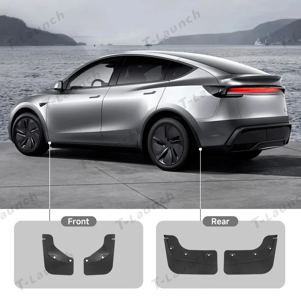 Short Invisible Mud Flaps Splash Guards for Tesla Model Y Juniper 2025+