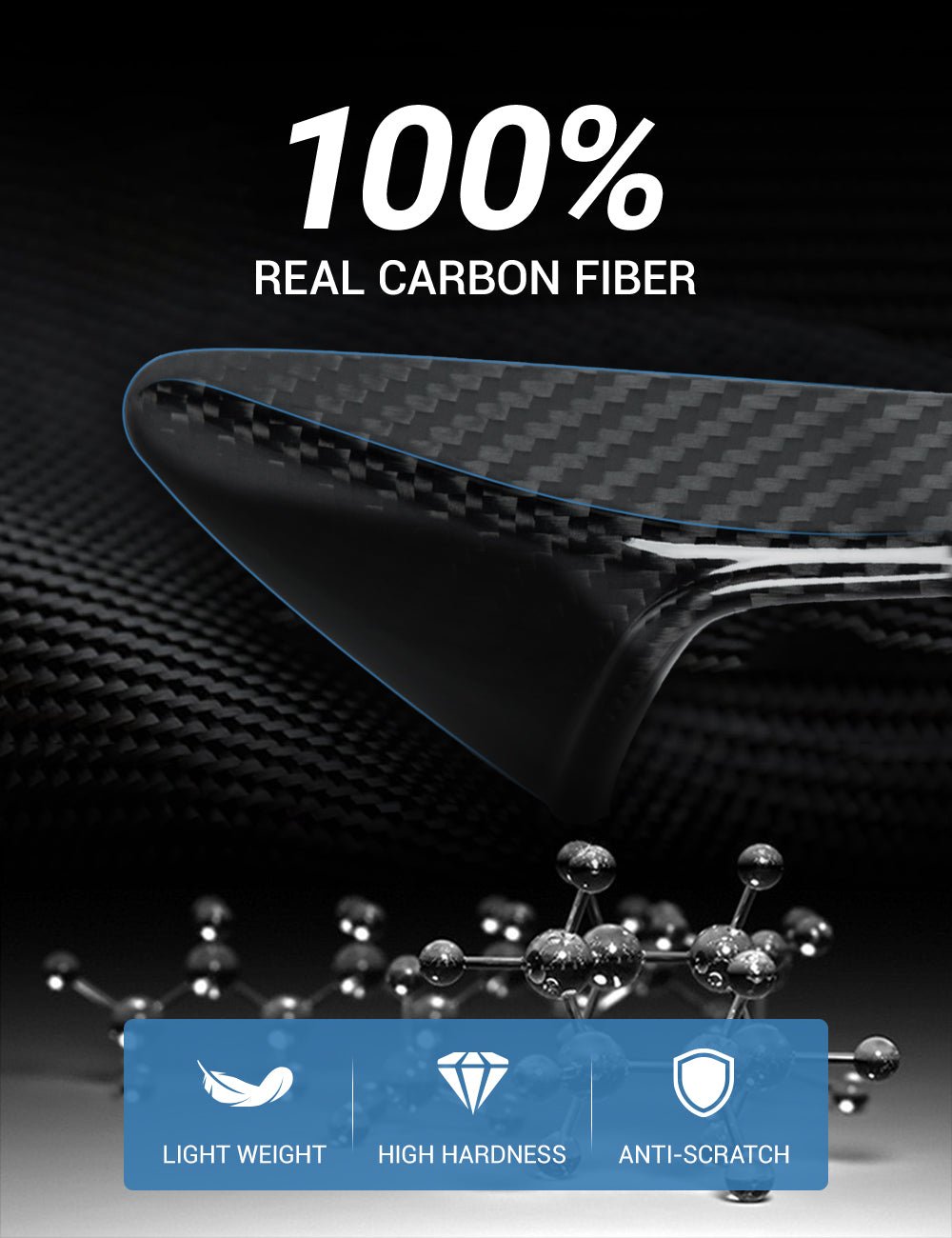 Side Camera Turn Signal Cover for Model 3/S/Y/X - Carbon Fiber Exterior Mods