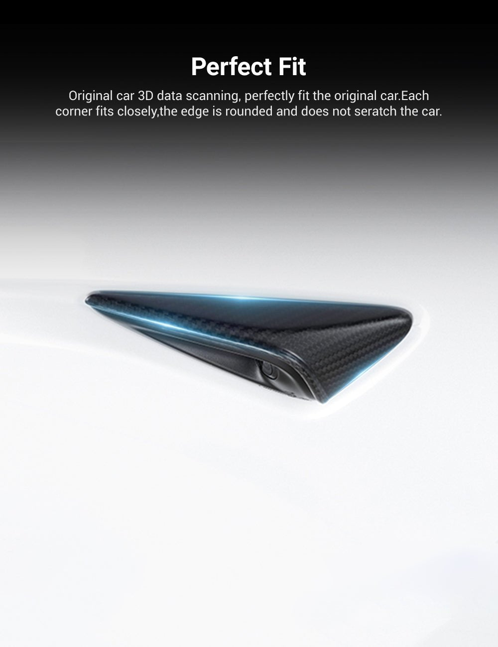 Side Camera Turn Signal Cover for Model 3/S/Y/X - Carbon Fiber Exterior Mods