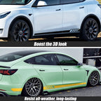 Side Skirt Decal DIY Sticker Side Body Racing Stripe Sticker For Tesla Model 3/Y/S/X