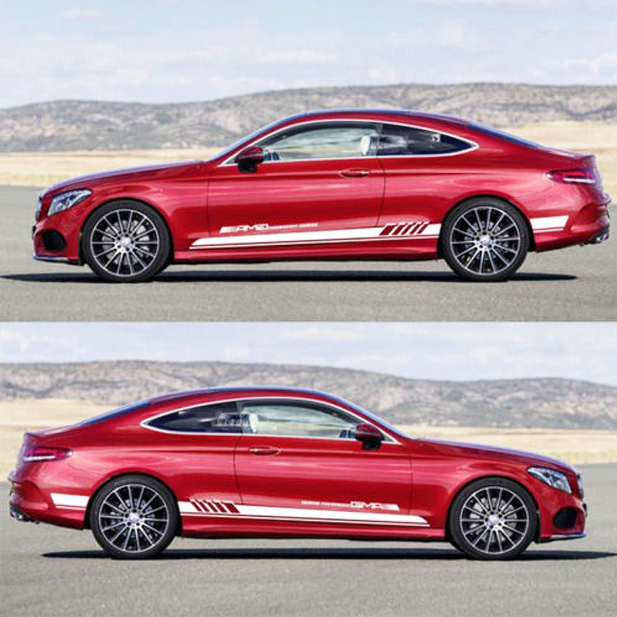 Side Skirt Decal DIY Sticker Side Body Racing Stripe Sticker For Tesla Model 3/Y/S/X