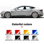 Side Skirt Decal DIY Sticker Side Body Racing Stripe Sticker For Tesla Model 3/Y/S/X