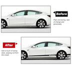 Side Skirt Decal DIY Sticker Side Body Racing Stripe Sticker For Tesla Model 3/Y/S/X