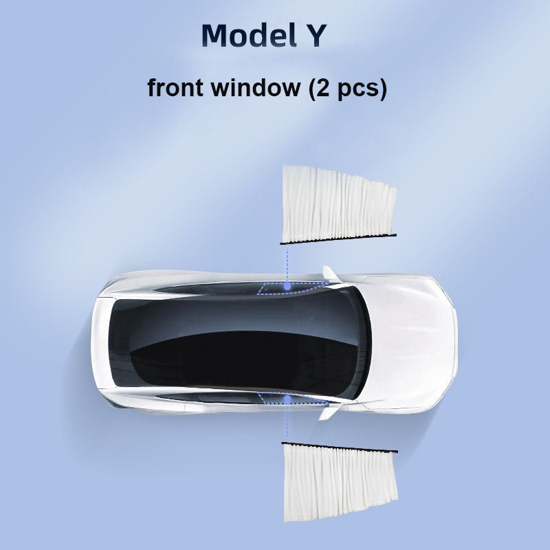 Side Window Track Slide Privacy Curtain Sunshade for Tesla Model 3/Y