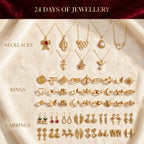 Jewelry Advent Calendar 2026 - 24 Gold-Colored Necklaces, Rings and Earrings