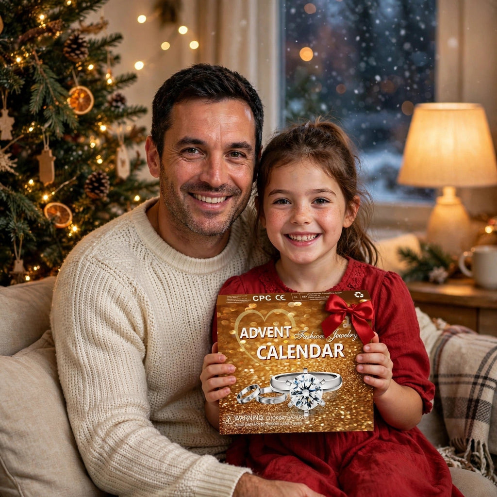Jewelry Advent Calendar 2026 - 24 Gold-Colored Necklaces, Rings and Earrings