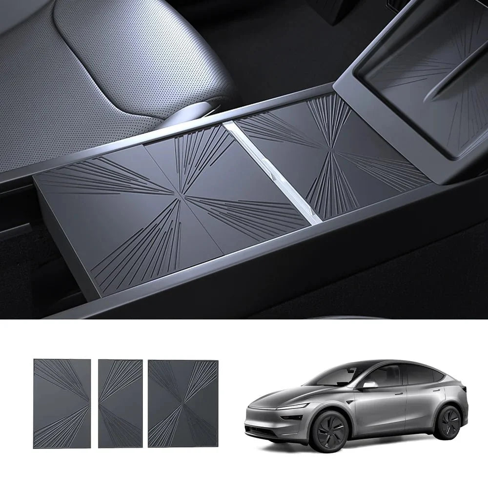 Silicone Center Console Protective Mat for Tesla Model Y Juniper 2025+/Model 3 Highland 2024+