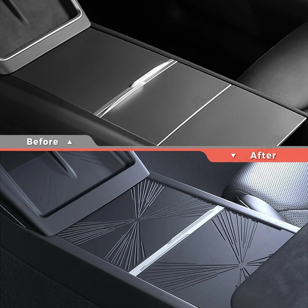 Silicone Center Console Protective Mat for Tesla Model Y Juniper 2025+/Model 3 Highland 2024+