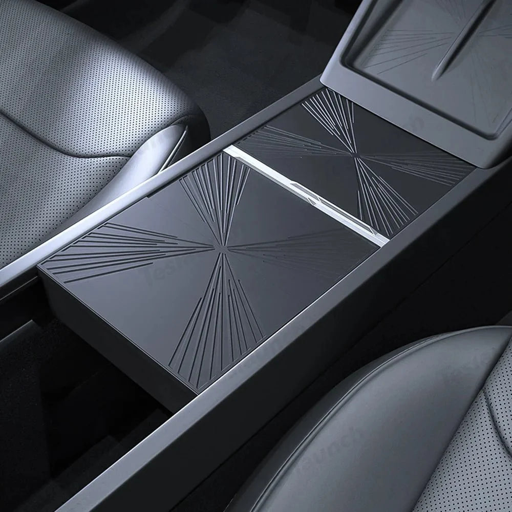 Silicone Center Console Protective Mat for Tesla Model Y Juniper 2025+/Model 3 Highland 2024+