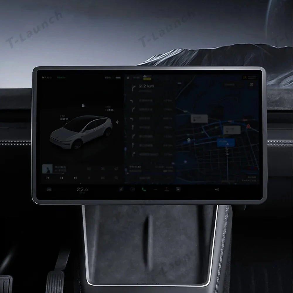 Silicone Center Screen Protection Frame for Tesla Model Y Juniper 2025 / Model 3 Highland 2024+